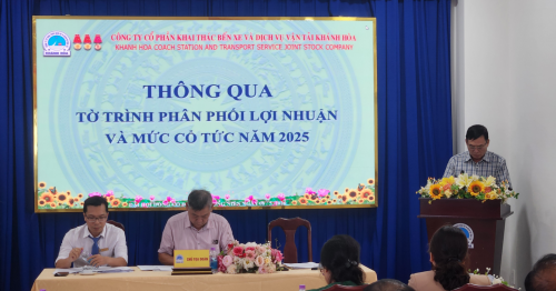 ĐẠI HỘI ĐỒNG CỔ ĐÔNG THƯỜNG NIÊN 2026 - CÔNG TY CP KHAI THÁC BẾN XE VÀ DỊCH VỤ VẬN TẢI KHÁNH HÒA