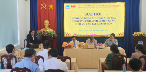 ĐẠI HỘI ĐỒNG CỔ ĐÔNG THƯỜNG NIÊN 2026 - CÔNG TY CP KHAI THÁC BẾN XE VÀ DỊCH VỤ VẬN TẢI KHÁNH HÒA
